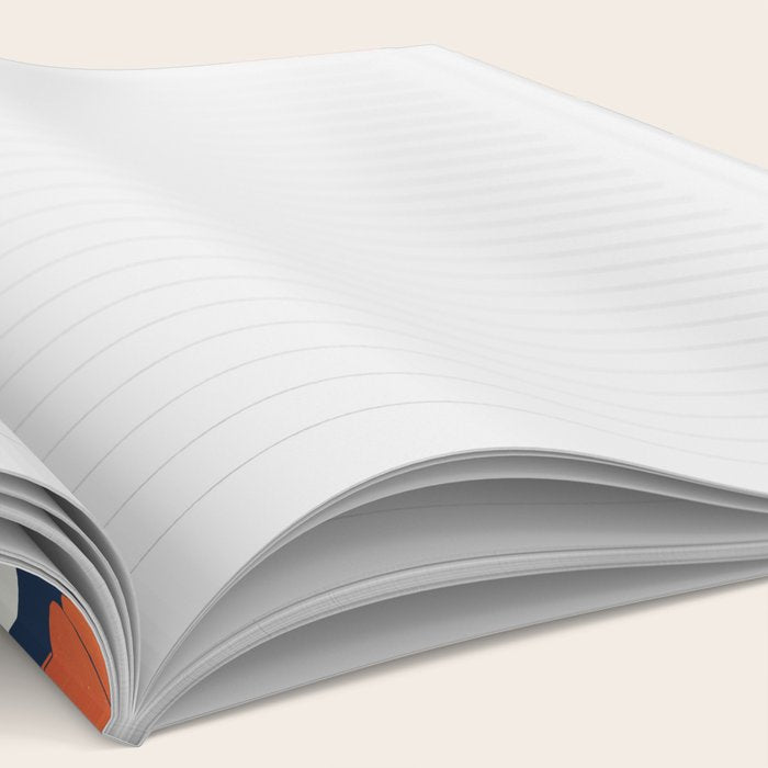 Orange clamshell and navy stripes Notebook Gallery Image 2