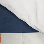 Orange clamshell and navy stripes Comforter Gallery Image 4