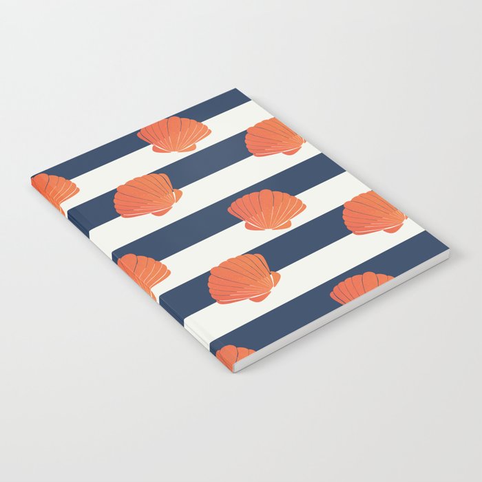 Orange clamshell and navy stripes Notebook Gallery Image 1