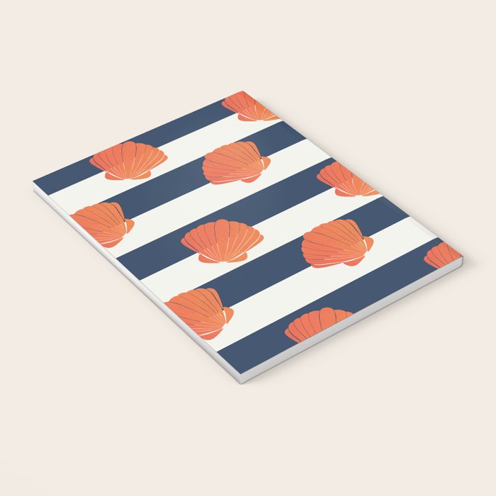 Orange clamshell and navy stripes Notebook Gallery Image 3