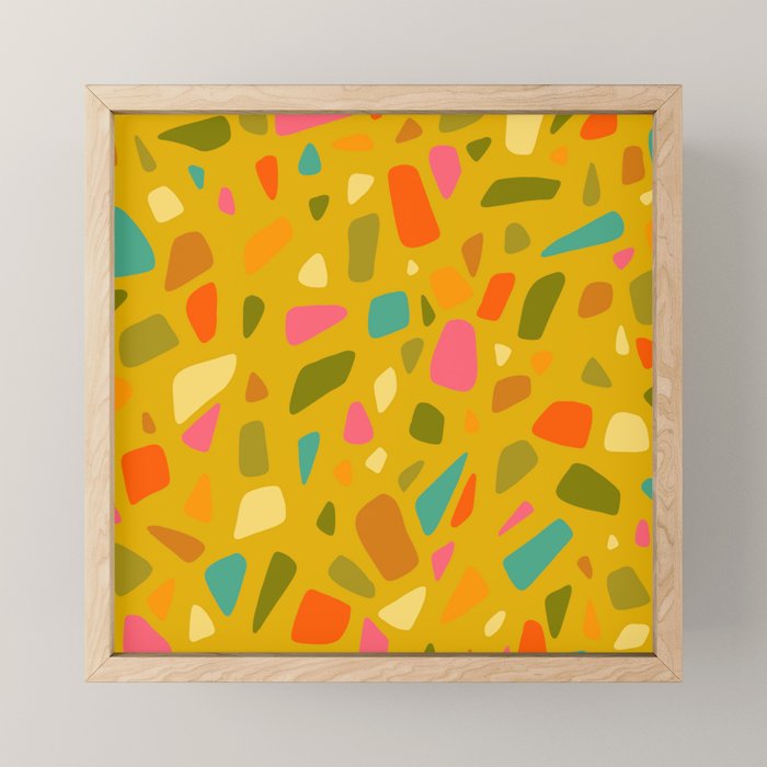 Terrazzo in Mustard Mini Art Print Gallery Image 1