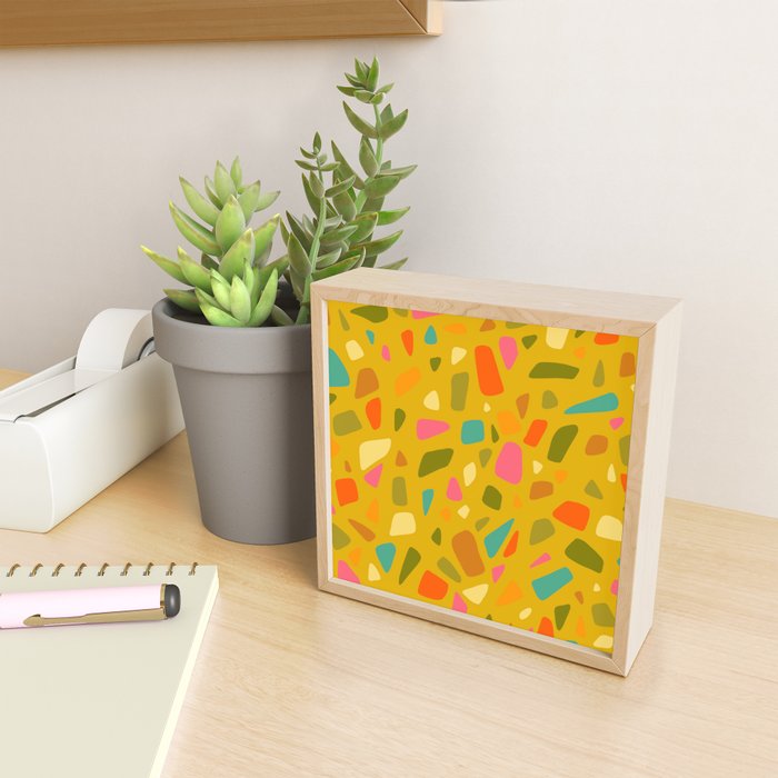 Terrazzo in Mustard Mini Art Print Gallery Image 2