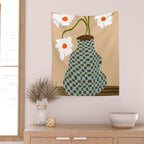 Party floral pottery  Wall Tapestry Gallery Image 2