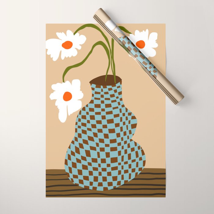 Party floral pottery  Wrapping Paper Gallery Image 1