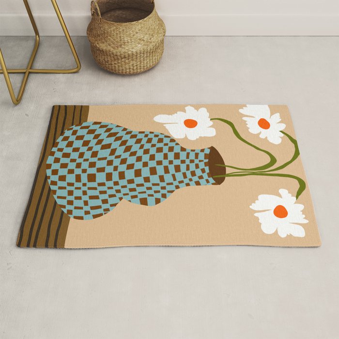 Party floral pottery  Rug Gallery Image 1