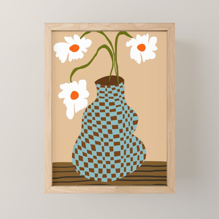 Party floral pottery  Mini Art Print Gallery Image 1