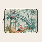 Enchanted Waterfall Garden 19th Century Chinoiserie Laptop Sleeve Gallery Image 1