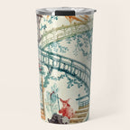 Enchanted Waterfall Garden 19th Century Chinoiserie Travel Mug Gallery Image 1