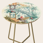 Enchanted Waterfall Garden 19th Century Chinoiserie Side Table Gallery Image 2