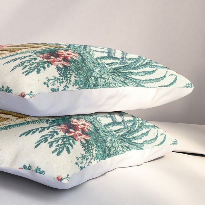 Enchanted Waterfall Garden 19th Century Chinoiserie Pillow Sham Gallery Image 3