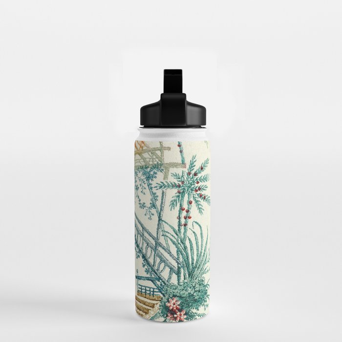 Enchanted Waterfall Garden 19th Century Chinoiserie Water Bottle Gallery Image 2