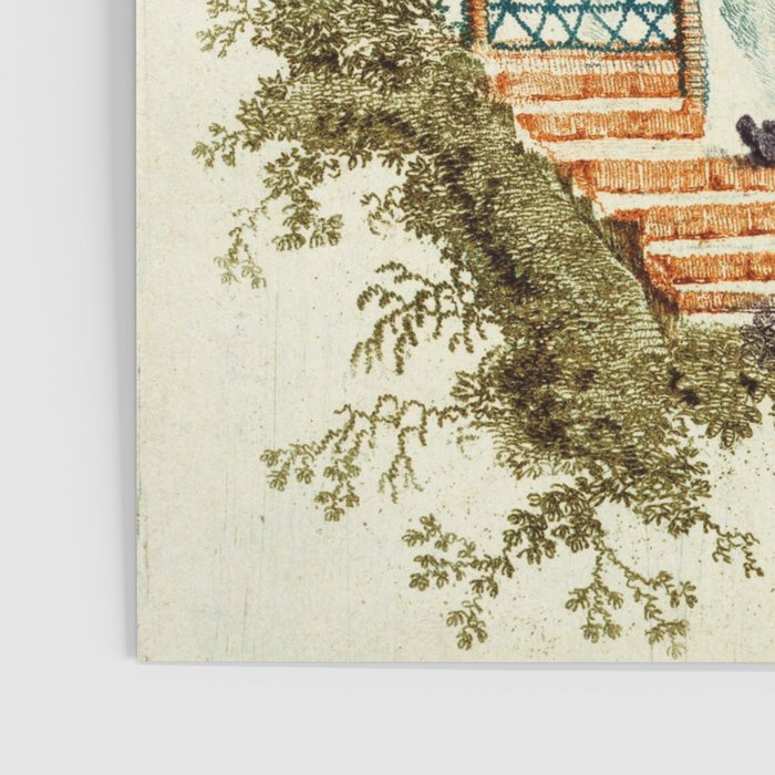 Enchanted Waterfall Garden 19th Century Chinoiserie Poster Gallery Image 3