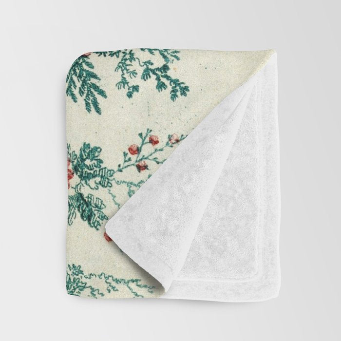 Enchanted Waterfall Garden 19th Century Chinoiserie Throw Blanket Gallery Image 3