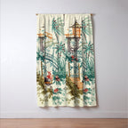 Enchanted Waterfall Garden 19th Century Chinoiserie Window Curtain Gallery Image 3