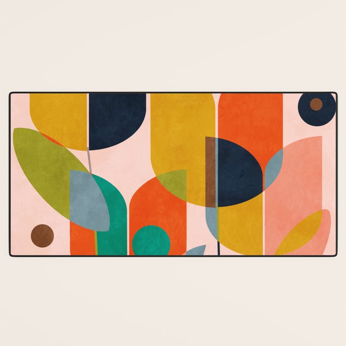 floral shapes III Desk Mat Gallery Image 3