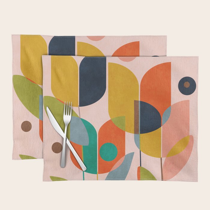floral shapes III Placemat Gallery Image 1