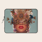 Blossom in a golden asymmetry Laptop Sleeve Gallery Image 1
