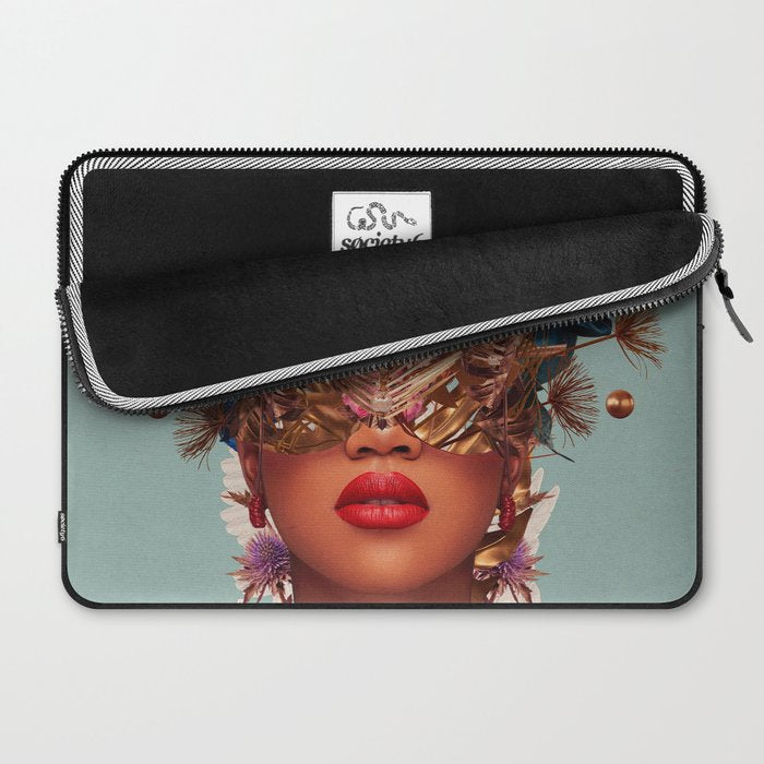 Blossom in a golden asymmetry Laptop Sleeve Gallery Image 2