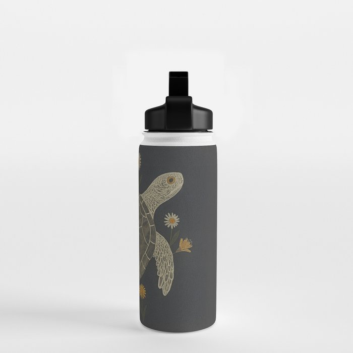 Turtle with Flowers Water Bottle Gallery Image 2