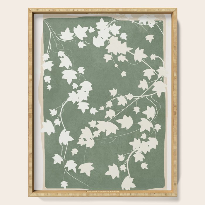 Minimal Abstract Leaves 12 Serving Tray Gallery Image 1
