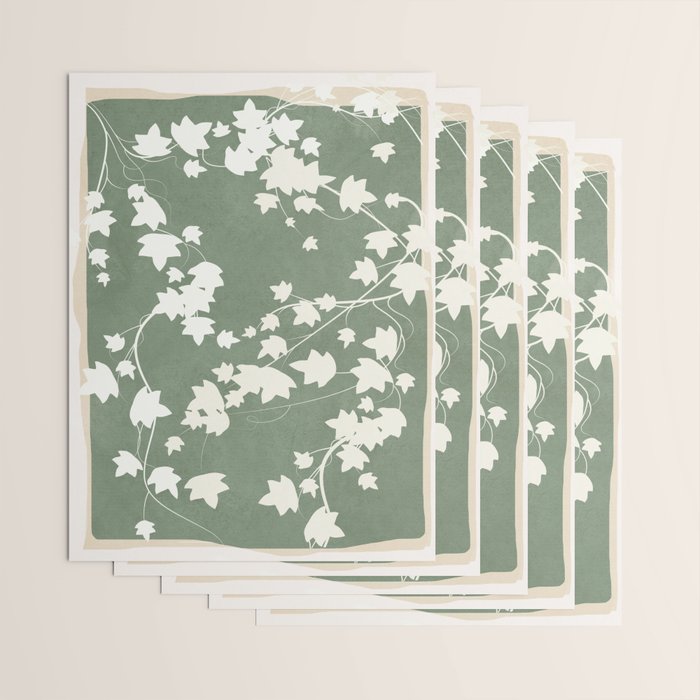 Minimal Abstract Leaves 12 Wrapping Paper Gallery Image 3