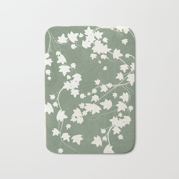Minimal Abstract Leaves 12 Bath Mat Gallery Image 1