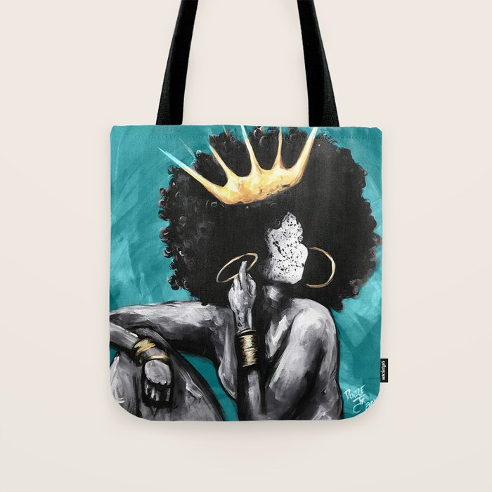 Naturally Queen VI  TEAL Tote Bag Gallery Image 1