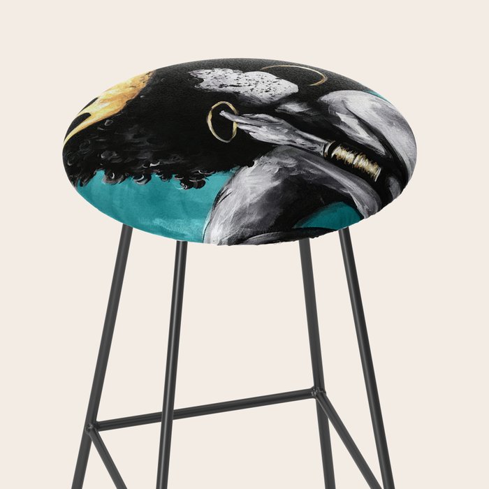 Naturally Queen VI  TEAL Stool Gallery Image 2