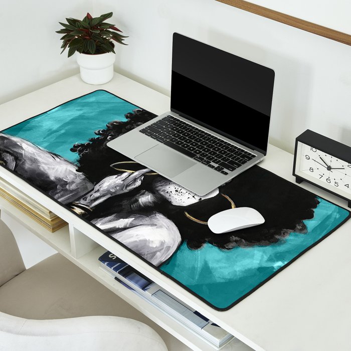Naturally Queen VI  TEAL Desk Mat Gallery Image 2