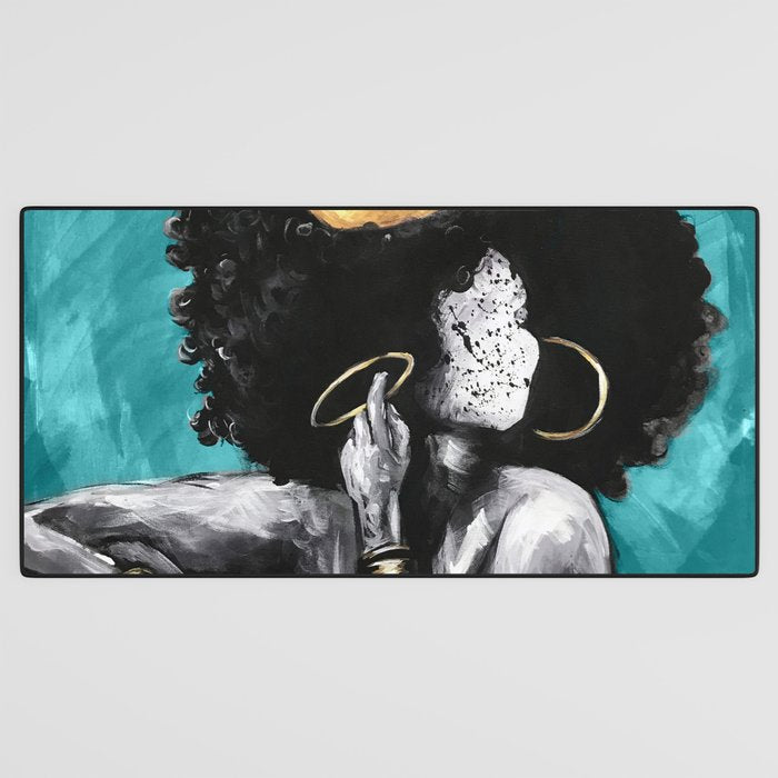 Naturally Queen VI  TEAL Desk Mat Gallery Image 3