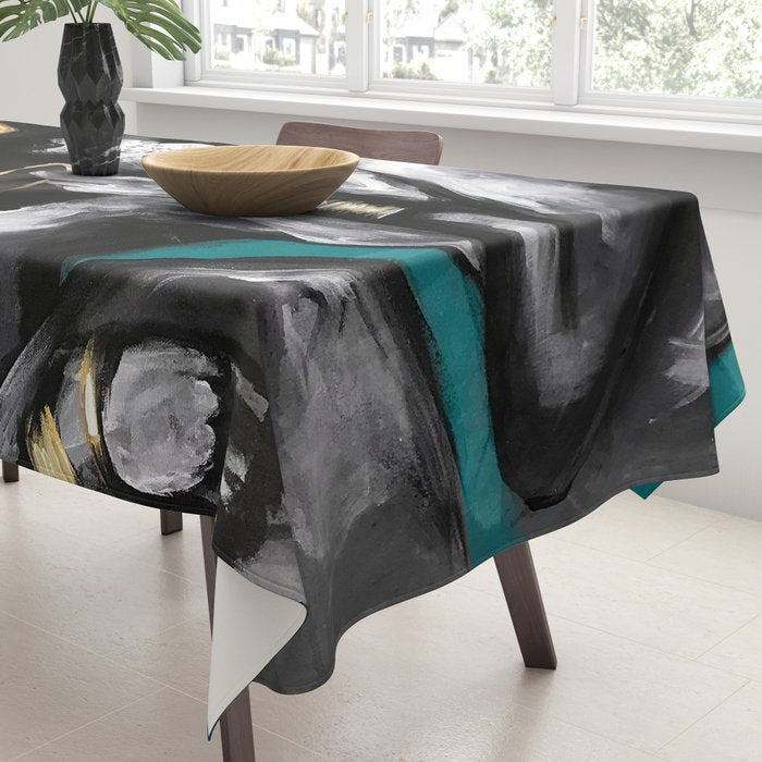 Naturally Queen VI  TEAL Tablecloth Gallery Image 3