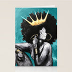 Naturally Queen VI  TEAL Stationery Card Gallery Image 2