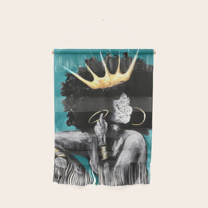 Naturally Queen VI  TEAL Wall Hanging Gallery Image 1