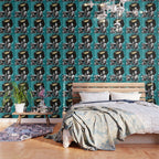 Naturally Queen VI  TEAL Wallpaper Gallery Image 3