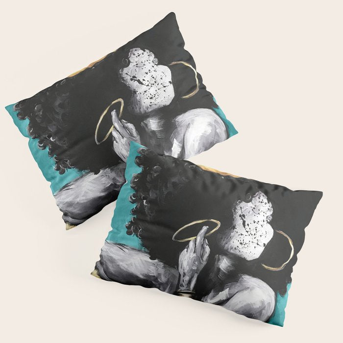 Naturally Queen VI  TEAL Pillow Sham Gallery Image 3