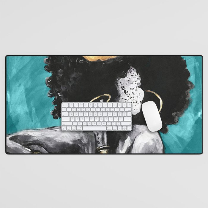 Naturally Queen VI  TEAL Desk Mat Gallery Image 1