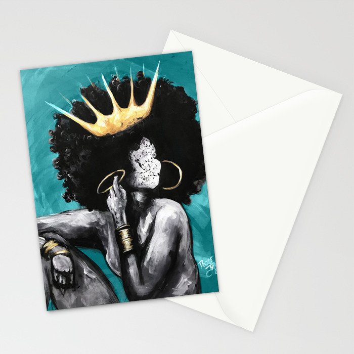 Naturally Queen VI  TEAL Stationery Card Gallery Image 2