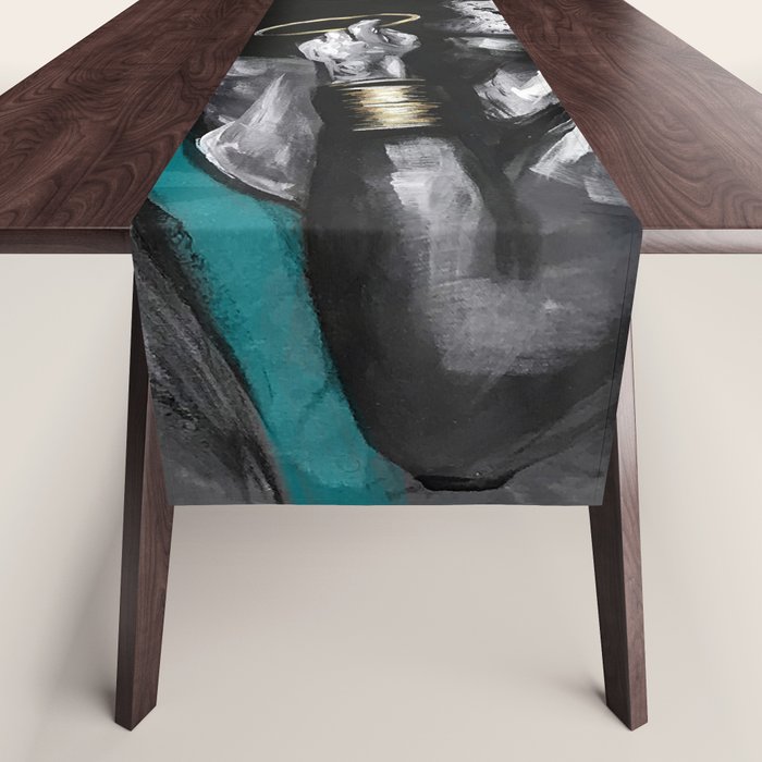 Naturally Queen VI  TEAL Table Runner Gallery Image 1