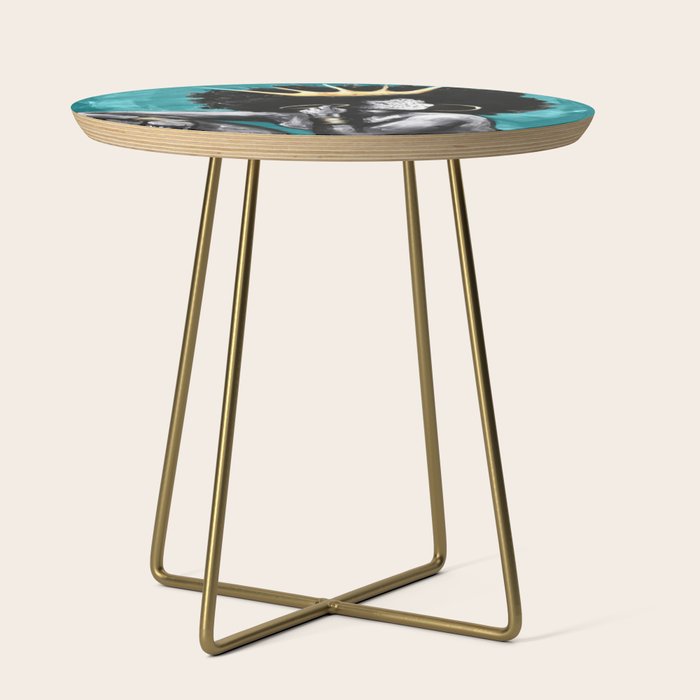 Naturally Queen VI  TEAL Side Table Gallery Image 1