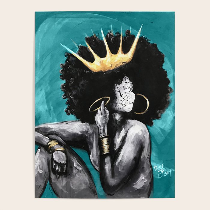 Naturally Queen VI  TEAL Poster Gallery Image 1