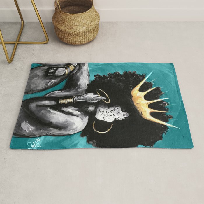Naturally Queen VI  TEAL Rug Gallery Image 1
