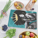 Naturally Queen VI  TEAL Cutting Board Gallery Image 2