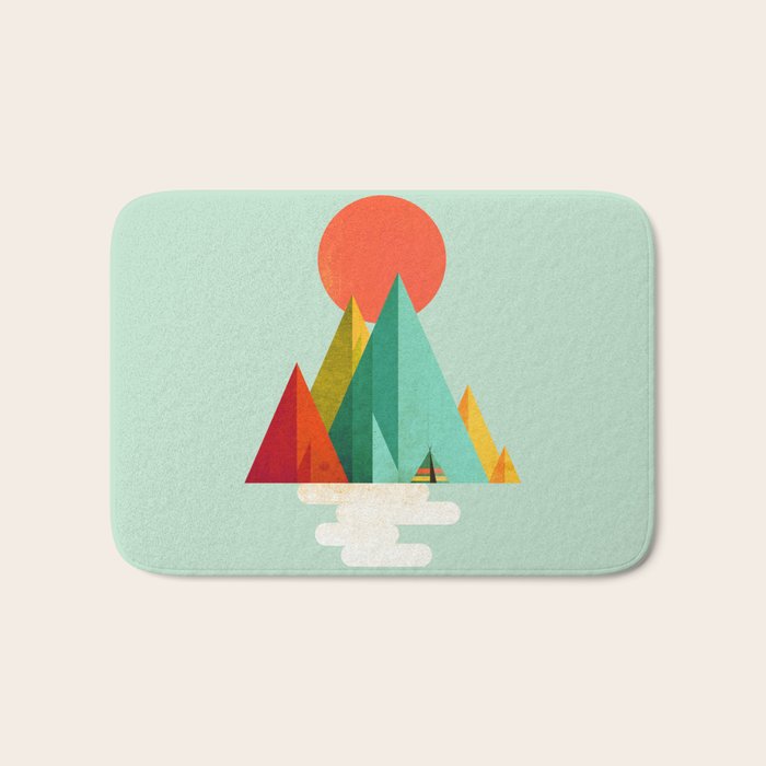 Little Geometric Tipi Bath Mat Gallery Image 1