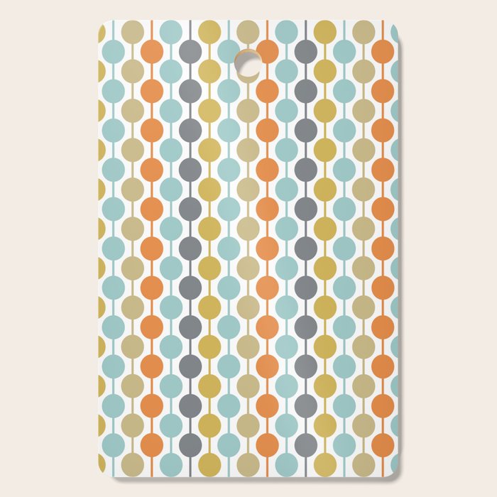 Retro Circles Mid Century Modern Background Cutting Board Gallery Image 1