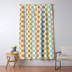 Retro Circles Mid Century Modern Background Window Curtain Gallery Image 5
