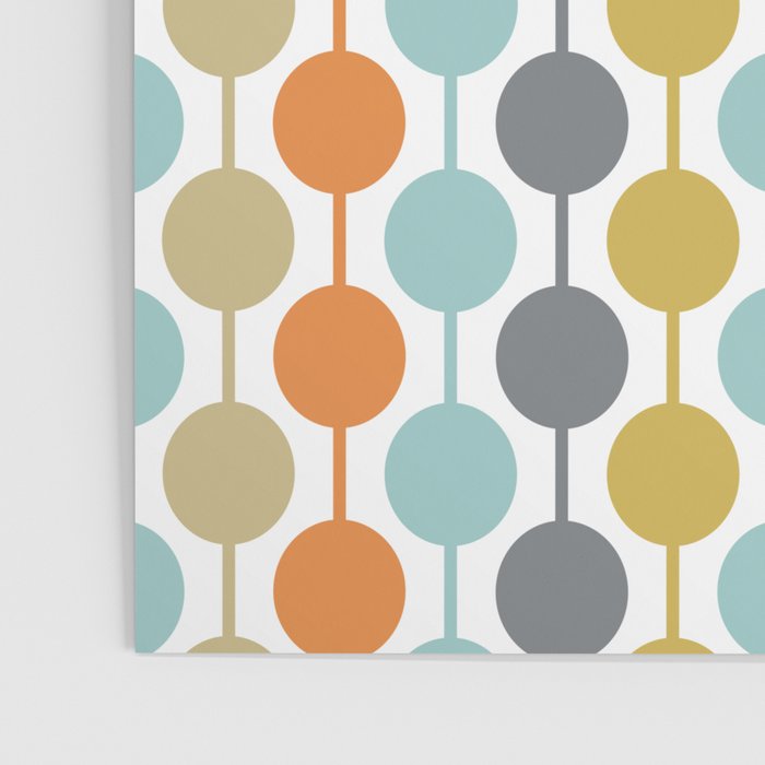 Retro Circles Mid Century Modern Background Poster Gallery Image 3