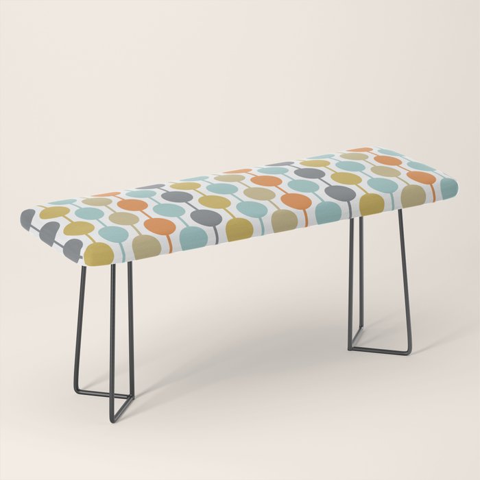 Retro Circles Mid Century Modern Background Bench Gallery Image 1