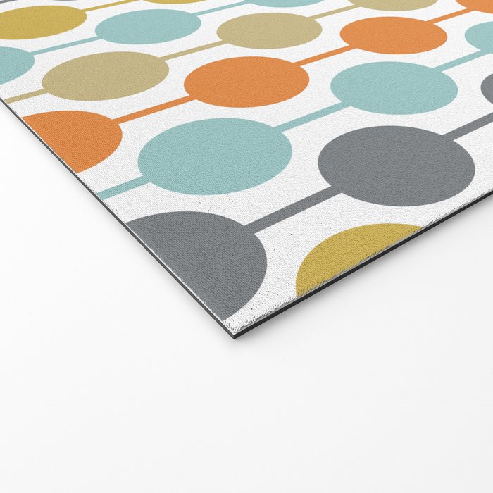 Retro Circles Mid Century Modern Background Welcome Mat Gallery Image 2