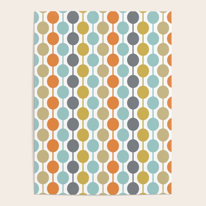 Retro Circles Mid Century Modern Background Poster Gallery Image 4