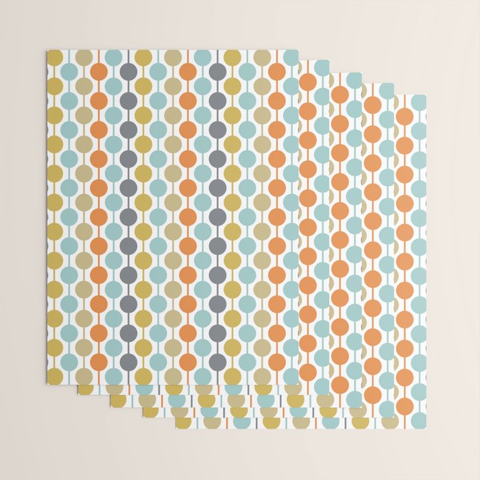 Retro Circles Mid Century Modern Background Wrapping Paper Gallery Image 3